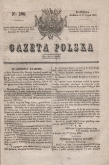 Gazeta Polska. 1831, Nro 190 (17 lipca)