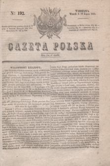 Gazeta Polska. 1831, Nro 192 (19 lipca)
