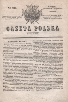 Gazeta Polska. 1831, Nro 205 (1 sierpnia)