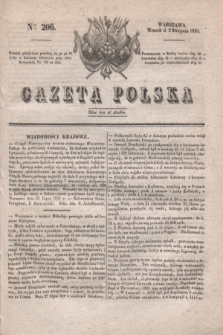 Gazeta Polska. 1831, Nro 206 (2 sierpnia)