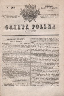 Gazeta Polska. 1831, Nro 208 (4 sierpnia) + dod.