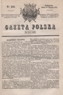 Gazeta Polska. 1831, Nro 210 (6 sierpnia)