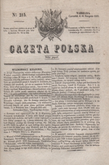 Gazeta Polska. 1831, Nro 215 (11 sierpnia) + dod.