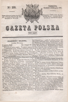 Gazeta Polska. 1831, Nro 231 (28 sierpnia)