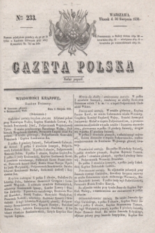 Gazeta Polska. 1831, Nro 233 (30 sierpnia)