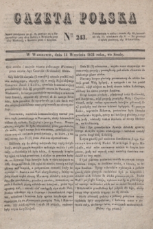 Gazeta Polska. 1831, Nro 243 (14 września)