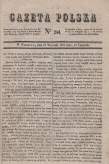 Gazeta Polska. 1831, Nro 244 (15 września)