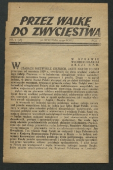 Przez Walkę do Zwycięstwa. R.5, nr 2 (20 stycznia 1944)