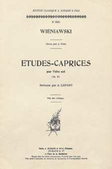 Etudes-caprices : pour violon seul : (op. 10)