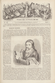 Opiekun Domowy : pismo tygodniowe obrazkowe. R.1, nr 37 (13 września 1865)