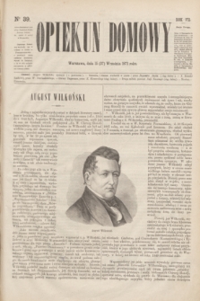 Opiekun Domowy. R.7, Serja 2, № 39 (27 września 1871)