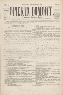 Opiekun Domowy. R.8, Serya 3, nr 4 (24 stycznia 1872)