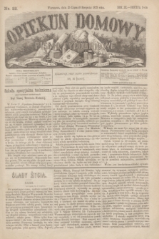 Opiekun Domowy : pismo tygodniowe sprawom wychowania, rzeczom społecznym, literaturze i sztukom pięknym poświęcone. R.9, Seryja 3, nr 32 (6 sierpnia 1873)