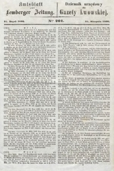 Amtsblatt zur Lemberger Zeitung = Dziennik Urzędowy do Gazety Lwowskiej. 1860, nr 201