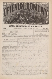 Opiekun Domowy : pismo ilustrowane dla rodzin. R.12, № 18 (4 maja 1876)