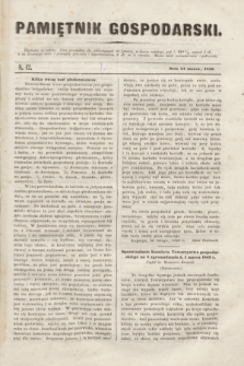 Pamiętnik Gospodarski. R.1, N. 12 (24 marca 1849)