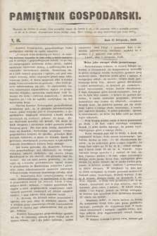 Pamiętnik Gospodarski. R.1, N. 46 (17 listopada 1849)