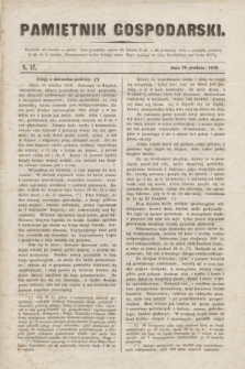 Pamiętnik Gospodarski. R.1, N. 52 (29 grudnia 1849)