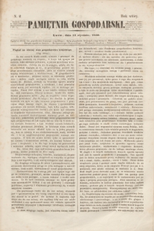 Pamiętnik Gospodarski. R.2, N. 2 (12 stycznia 1850)
