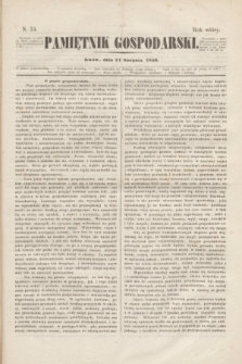 Pamiętnik Gospodarski. R.2, N. 34 (24 sierpnia 1850)