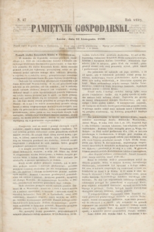Pamiętnik Gospodarski. R.2, N. 47 (23 listopada 1850)