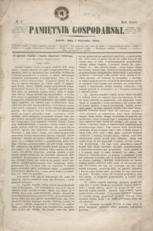 Pamiętnik Gospodarski. R.3, N. 1 (7 stycznia 1851)