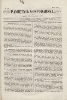 Pamiętnik Gospodarski. R.3, N. 14 (7 kwietnia 1851)