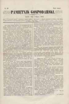 Pamiętnik Gospodarski. R.3, N. 27 (7 lipca 1851)