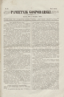 Pamiętnik Gospodarski. R.3, N. 31 (4 sierpnia 1851)