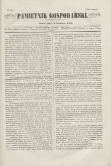 Pamiętnik Gospodarski. R.3, N. 33 (18 sierpnia 1851)