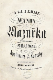 Wanda-mazurka : composée pour piano