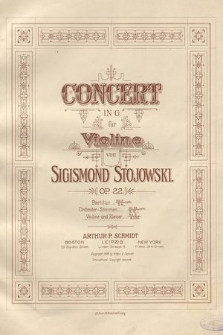 Concert in G : für Violine : Op. 22