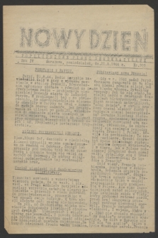 Nowy Dzień : popołudniowe pismo demokratyczne. R.4, nr 909 (21 sierpnia 1944)