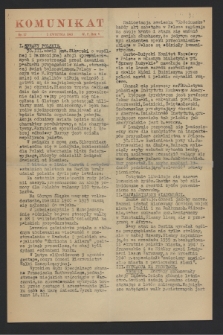 Komunikat. 1943, nr 27 (2 kwietnia)