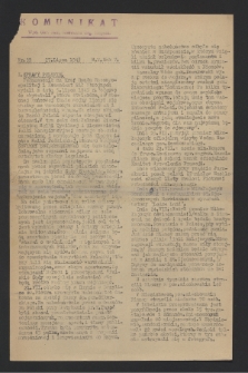 Komunikat : Wyd. Okr. Rady Konwentu Org. Niepodl. 1943, nr 59 (27 lipca)