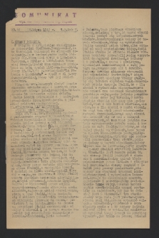 Komunikat : Wyd. Okr. Rady Konwentu Org. Niepodl. 1943, nr 60 (30 lipca)
