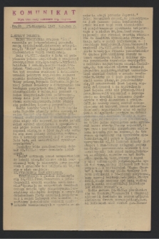 Komunikat : Wyd. Okr. Rady Konwentu Org. Niepodl. 1943, nr 68 (27 sierpnia)