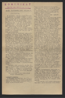 Komunikat : Wyd. Okr. Rady Konwentu Org. Niepodl. 1943, nr 69 (31 sierpnia)
