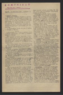 Komunikat. 1943, nr 71 (7 września)