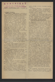 Komunikat : Wyd. Okr. Rady Konwentu Org. Niepodl. 1943, nr 75 (21 września)