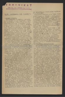 Komunikat : Wyd. Okr. Rady Konwentu Org. Niepodl. 1943, nr 76 (24 września)