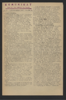 Komunikat : Wyd. Okr. Rady Konwentu Org. Niepodl. 1943, nr 78 (1 października)