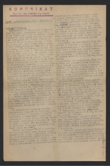 Komunikat : Wyd. Okr. Rady Konwentu Org. Niepodl. 1943, nr 80 (8 października)