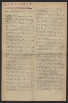 Komunikat : Wyd. Okr. Rady Konwentu Org. Niepodl. 1943, nr 81 (12 października)