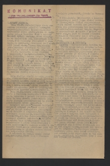 Komunikat : Wyd. Okr. Rady Konwentu Org. Niepodl. 1943, nr 95 (30 listopada)