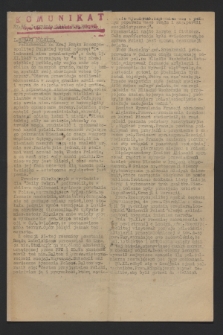 Komunikat : Wyd. Okr. Rady Konwentu Org. Niepodl. 1943, nr 96 (3 grudnia)