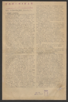 Komunikat : Wyd. Okr. Rady Konwentu Org. Niepodl. 1944, nr 1 (4 stycznia)