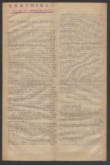 Komunikat : Wyd. Okr. Rady Konwentu Org. Niepodl. 1944, nr 6 (21 stycznia)