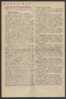 Komunikat : Wyd. Okr. Rady Konwentu Org. Niepodl. 1944, nr 26 (31 marca)