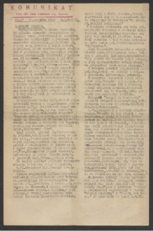 Komunikat : Wyd. Okr. Rady Konwentu Org. Niepodl. 1944, nr 47 (13 czerwca)